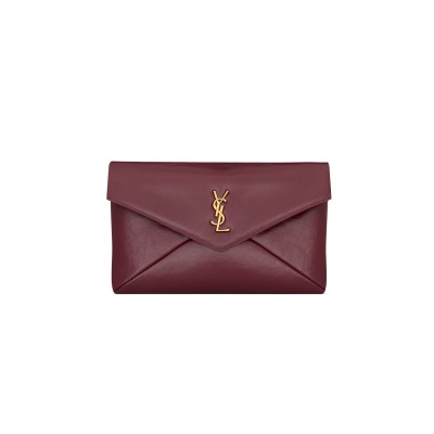 YSL CASSANDRE LARGE ENVELOPE POUCH IN SHINY LEATHER 769307AAE526593 (29.5*18*4.5cm)